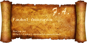 Faukel Asszunta névjegykártya